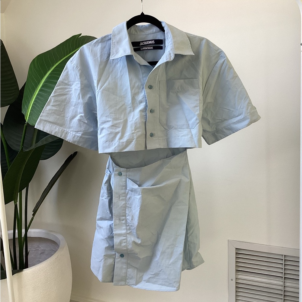 Jacquemus La Montagne dress in blue
